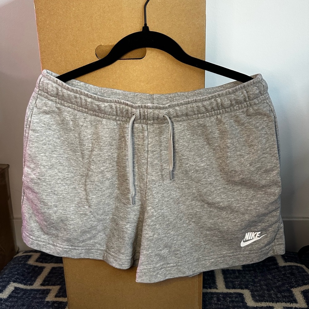 Nike Gray Athletic Shorts with Drawstring Waistband